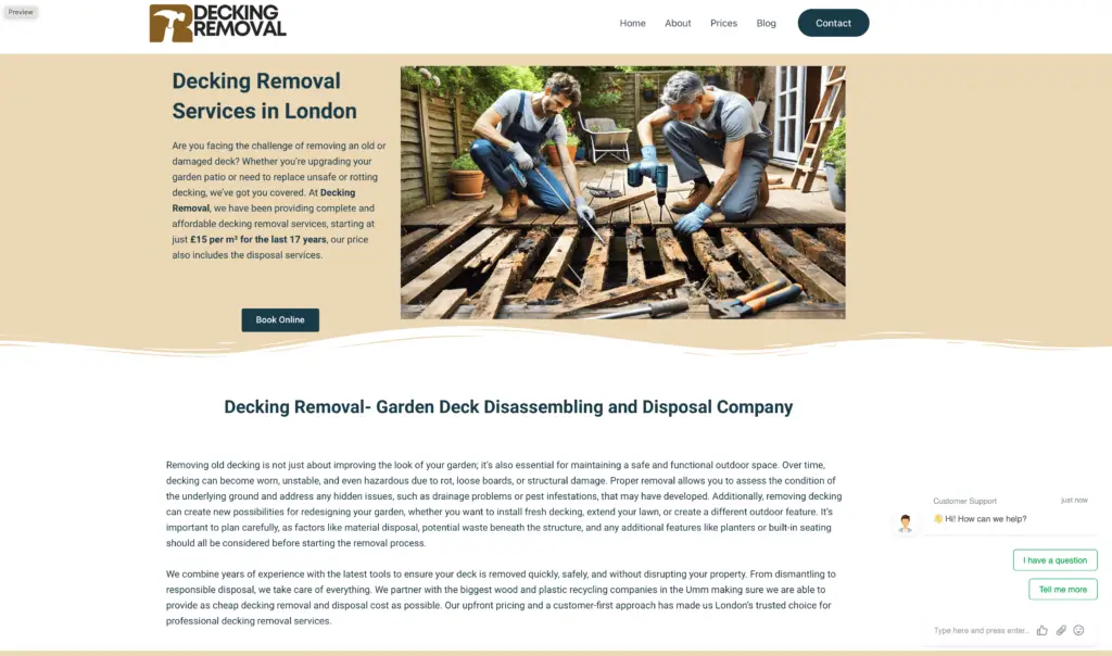 Decking Removal website